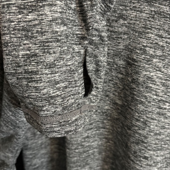 Athleta Uptempo Cropped Hoodie Gray Space Dye Womens Size Large Lightweight - Picture 7 of 10